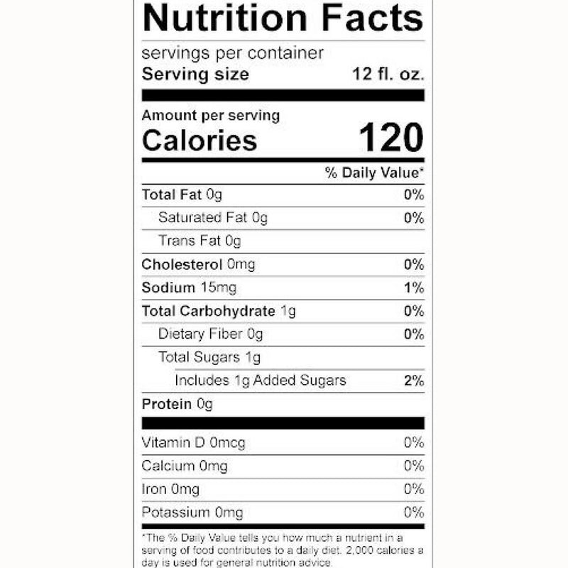Nutrition Facts for Spicy Mango Mexi Seltzer